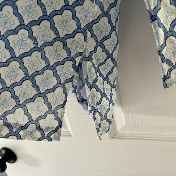 J. Jill Blue Cotton Blouse Large - Picture 6 of 7